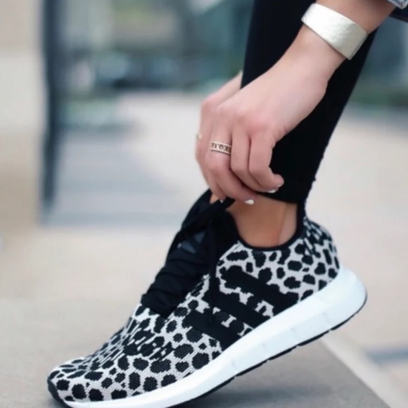 adidas Shoes - Adidas Women's leopard Black and White Sneakers size 6.5
